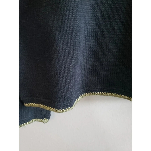 Vtg Tiara International Sweater Womens Large Black Sequins Embroidery Floral NWT - Picture 7 of 9